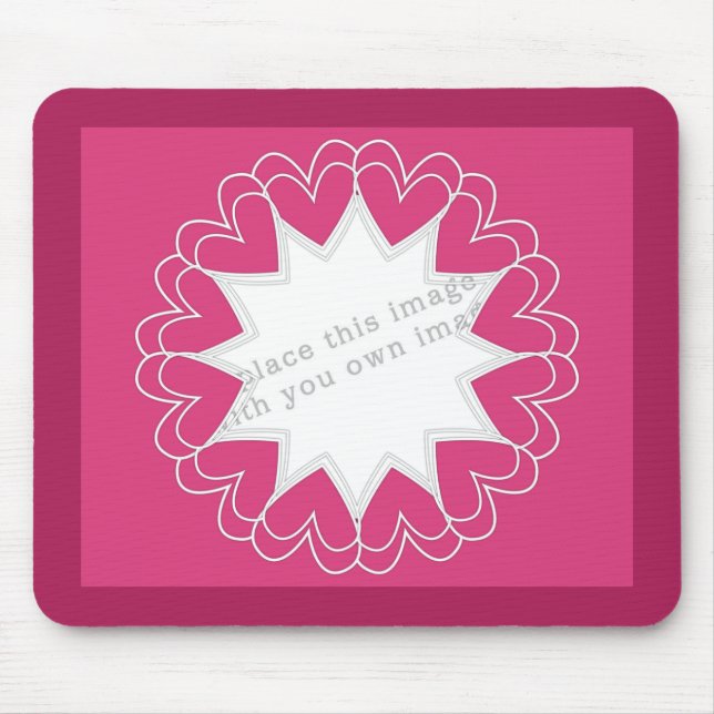 Heart Frame Template Mouse Mat (Front)