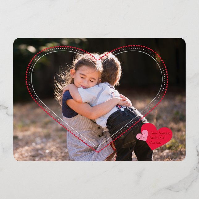 Heart Frame Valentine's Day Photo Card (Front)