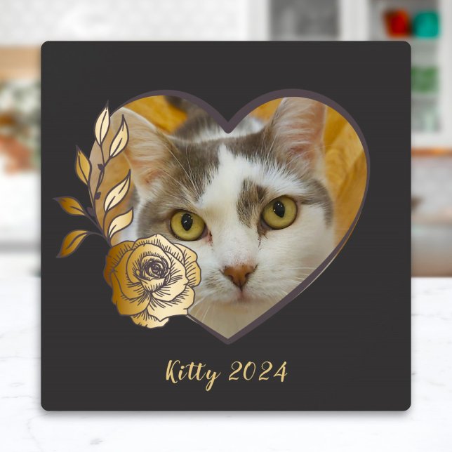 Heart Framed Photo Text Easel Back Plaque (Creator Uploaded)