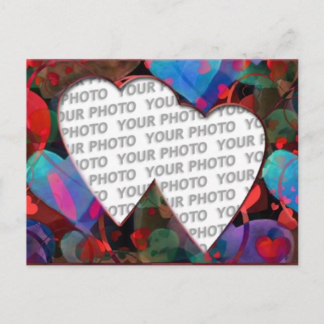 Heart Frames 4 + your photo Postcard (Front)