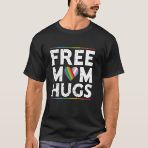 Heart Free Mum Hugs LGBT Pride Parade Ally Family T-Shirt