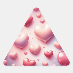 Heart Frenzy Triangle Sticker