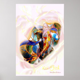 Heart Full Koi Art Modern Wall Deco Poster