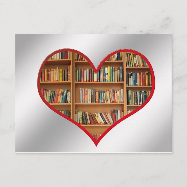 Heart Full of Books Postcard (Front)