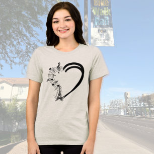 Heart full of flowers & Music Tri-Blend Shirt