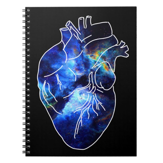 Heart Full of Infinity Space Anatomy Notebook (Front)