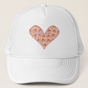 Heart Full of Pink Roses Custom Hats