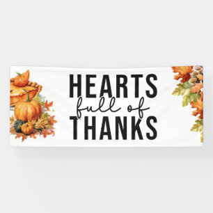 Heart full of thanks for fall party banner