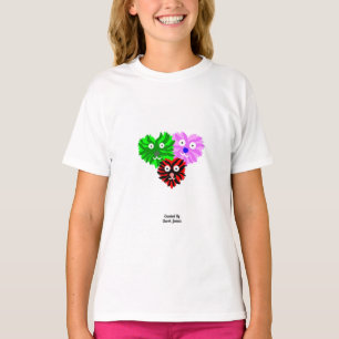 Heart Fuzzies Girls White Basic T Shirt