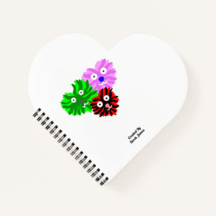 Heart Fuzzies Heart Shaped Spiral Notebook