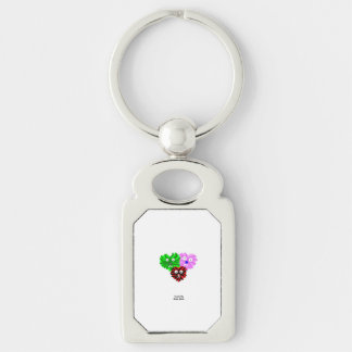 Heart Fuzzies Rectangle Metal Keychain