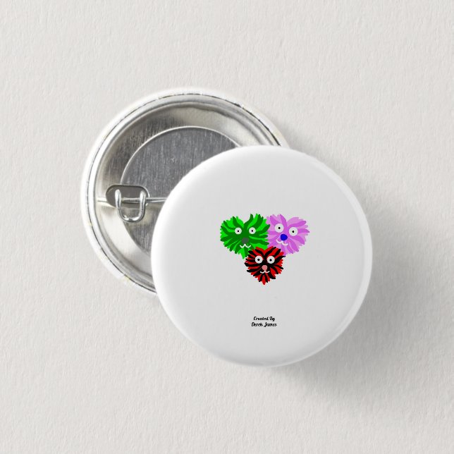 Heart Fuzzies Round Button (Front & Back)