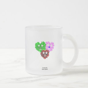 Heart Fuzzies Small Frosted Glass Mug