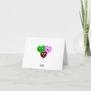 Heart Fuzzies Small Horizontal Greeting Card