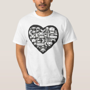 Heart Gamer Valentines Day Cute Video-game T-Shirt