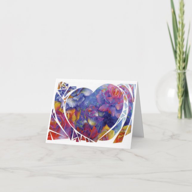 "Heart Garden" 4"x5.6" Folded Note Card (Front)