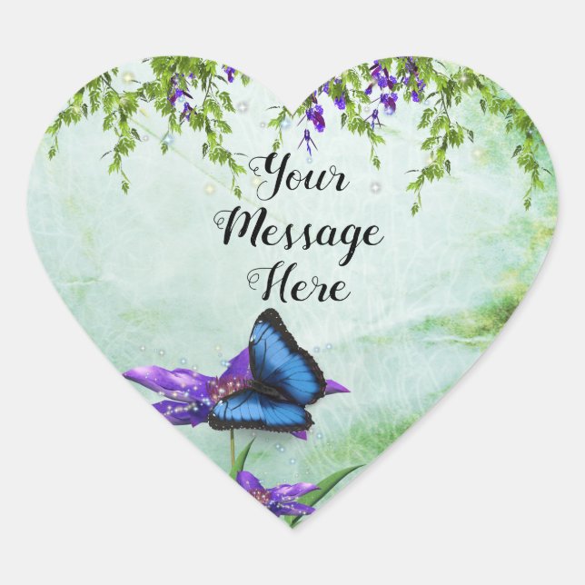 Heart Garden customisable Heart Sticker (Front)