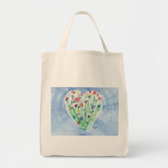 Heart Garden - KidsArt for CHOC Grocery Tote (Front)