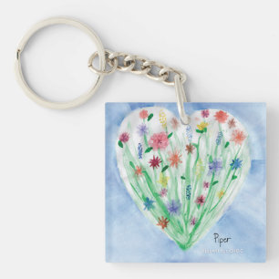 Heart Garden - KidsArt for CHOC  Key Ring