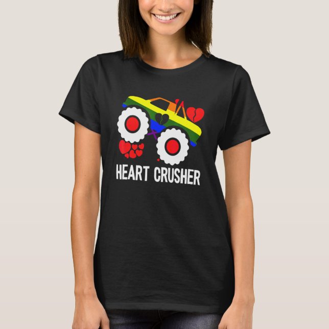 Heart Gay Pride Crusher Lgbt Q Cool Trans Pride Fl T-Shirt (Front)