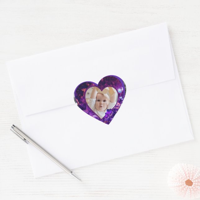 Heart gems photo  heart sticker (Envelope)
