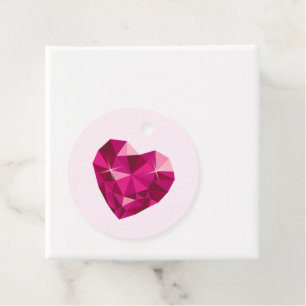 Heart Gemstone Favour Tags