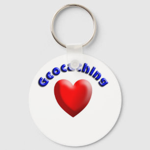 Heart geocaching key ring
