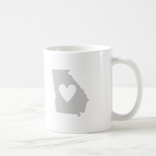 Heart Georgia state silhouette Coffee Mug