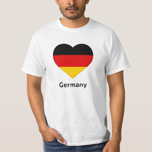 Heart - Germany Flag T-Shirt (Front)