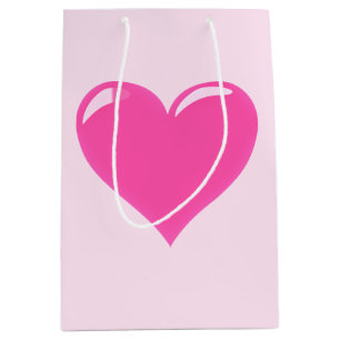 Heart Gift Bag Pink - Customisable