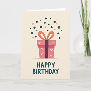 Heart Gift Birthday Card