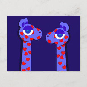 HEART GIRAFFE Postcard