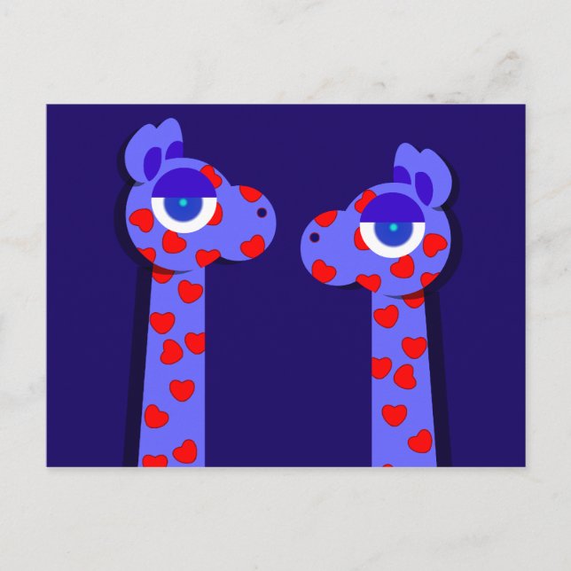 HEART GIRAFFE Postcard (Front)