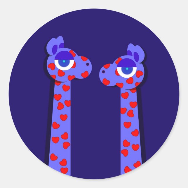 HEART GIRAFFES Stickers (Front)