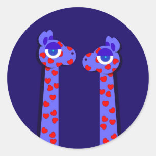 HEART GIRAFFES Stickers