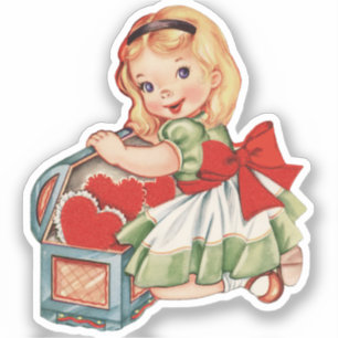 Heart Girl Child Retro Cute Children