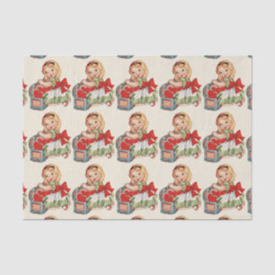 Heart Girl Child Retro Cute Children Tissue Paper