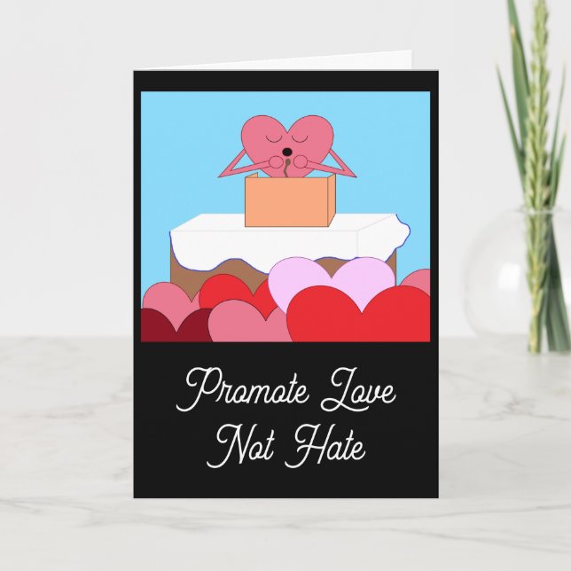 Heart Giving a Speech About Love: Blank Card (Front)