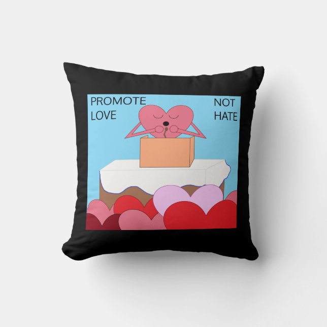 Heart Giving a Speech About Love:   Cushion (Front)