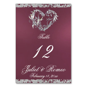 Heart & Glitter - Lavender Table Number