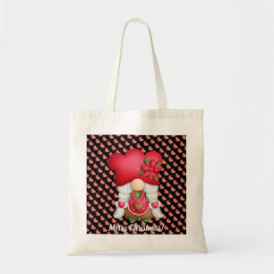 Heart Gnome Customise Colour and Text Tote Bag