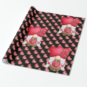 Heart Gnome Customise Colour Wrapping Paper