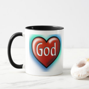 HEART God Bible Quote Mug