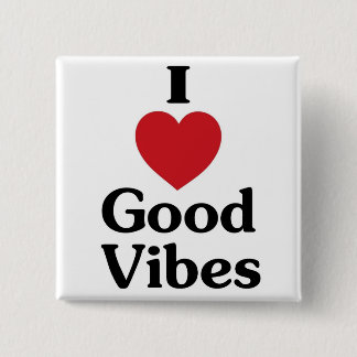 Heart good vibes simple love souvenir button
