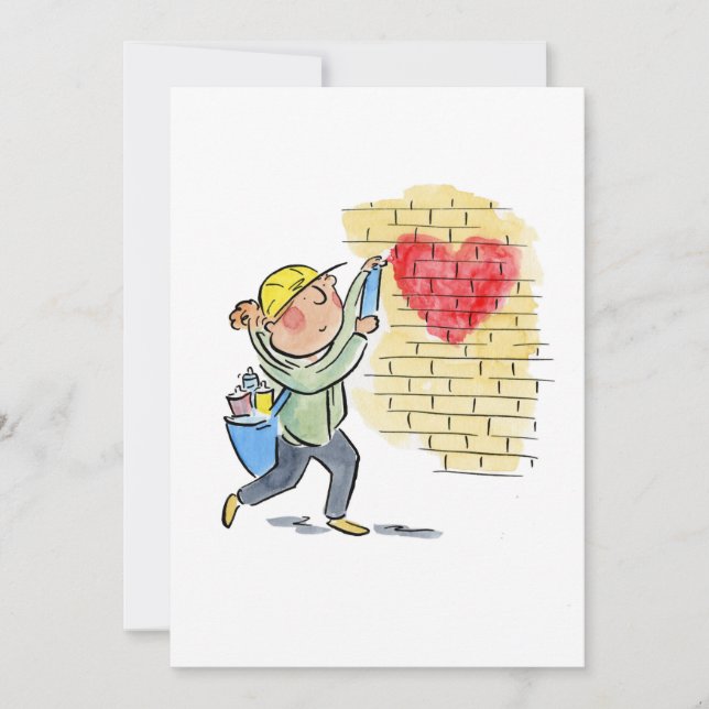 Heart Graffiti Invitation (Front)