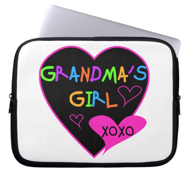 Heart Grandma's Girl T-shirts and Gifts Laptop Sleeve (Front)