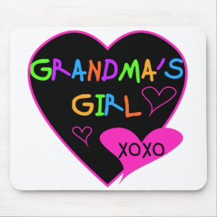 Heart Grandma's Girl T-shirts and Gifts Mouse Mat