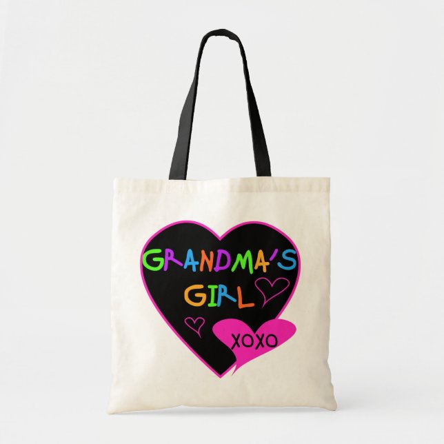 Heart Grandma's Girl T-shirts and Gifts Tote Bag (Front)