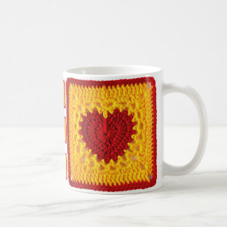 Heart Granny Square Coffee Mug
