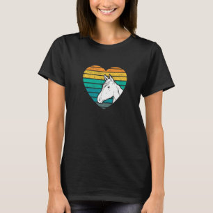 Heart Graphic Horse Lover Equestrian Rider Horses  T-Shirt
